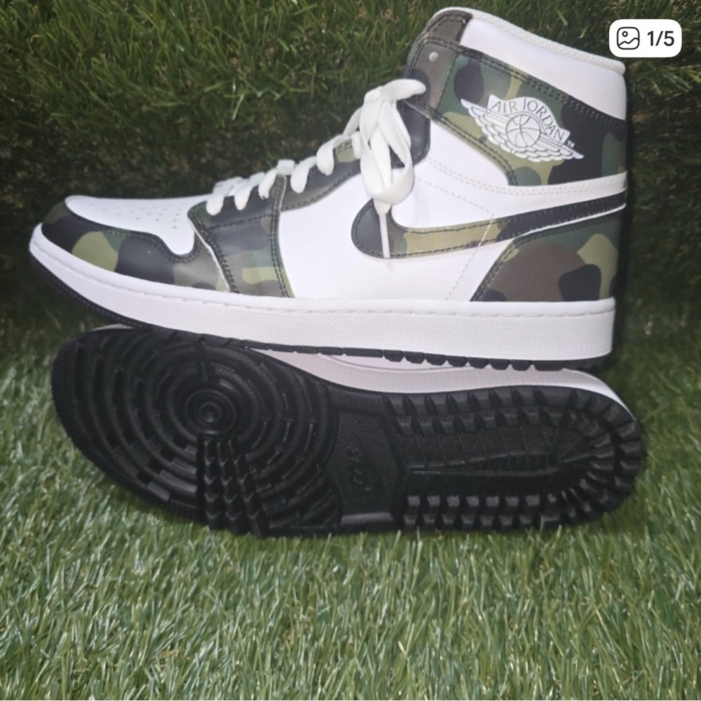 Air Jordan 1 Camo Golf Shoes Size 11